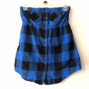 Urban Vibe Flannel Tube Top